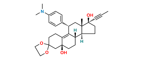 Picture of 11-Alpha Dioxolane Mifepristone