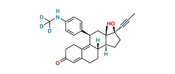 Picture of N-Desmethyl Mifepristone D3