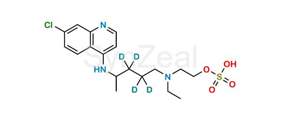 Picture of Hydroxychloroquine-d4 O-Sulfate