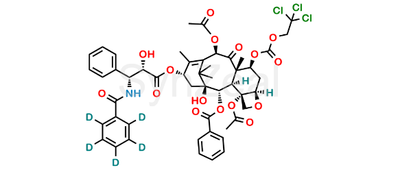 Picture of 7-{[(2,2,2,-Trichloroethyl)oxy]carbonyl} Paclitaxel-d5