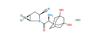 Picture of Hydroxy Saxagliptin-13C,D2 Hydrochloride