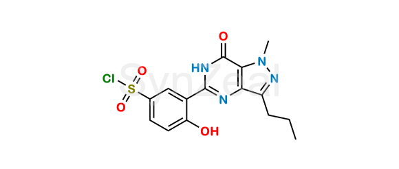 Picture of Demethylpiperazinyl Desethyl Sildenafil Sulfonyl Chloride