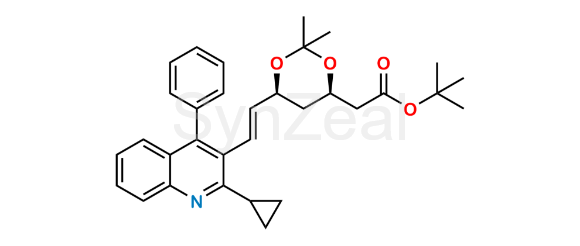 Picture of Pitavastatin Desfluoro Acetonide t-Butyl Ester