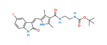 Picture of Sunitinib N,N-Didesethyl N-Butoxycarbonyl Impurity
