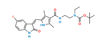 Picture of Sunitinib N-Desethyl N-Butoxycarbonyl Impurity