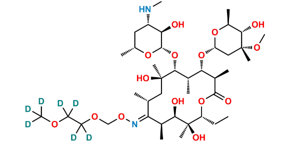 Picture of N-Demethyl Roxithromycin D7