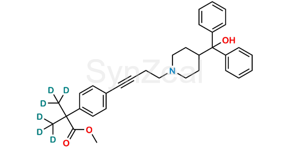 Picture of 1-Dehydroxy-1-Dehyro-Fexofenadine-d6 Methyl Ester