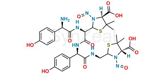 Picture of N,N-Di Nitroso Amoxicillin Dimer Impurity