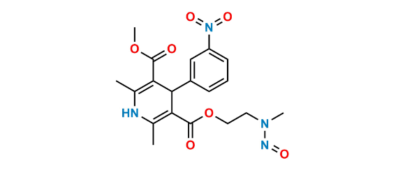 Picture of N-Nitroso N-Desbenzyl Nicardipine Impurity