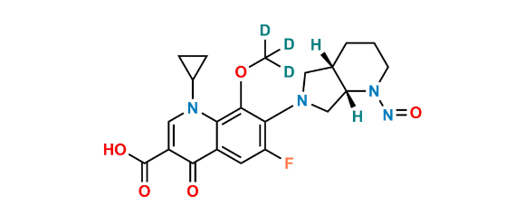 Picture of N-Nitroso Moxifloxacin D3 (possibility 2)