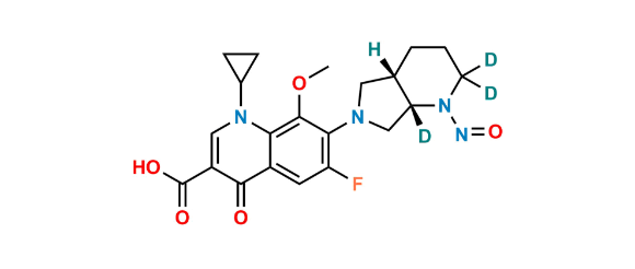 Picture of N-Nitroso Moxifloxacin D3 (possibility 1)
