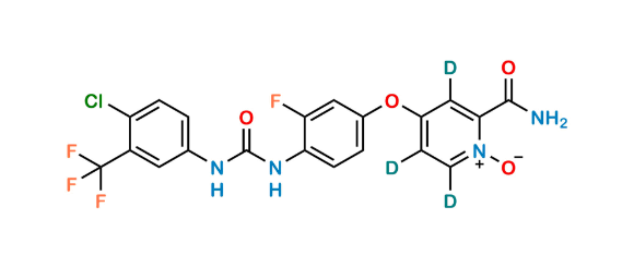 Picture of N-Desmethyl Regorafenib N-Oxide-D3