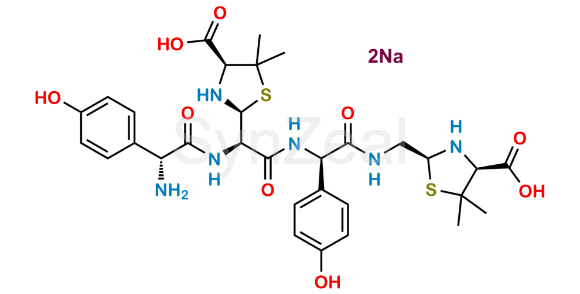 Picture of Amoxicillin Open Ring Decarboxylated Dimer Disodium salt