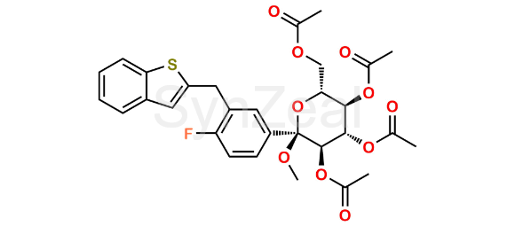 Picture of Ipragliflozin O-methyl Tetraacetyl Impurity