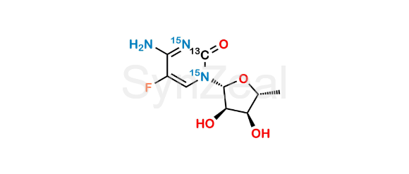 Picture of 5'-Deoxy-5-fluorocytidine-13C,15N2