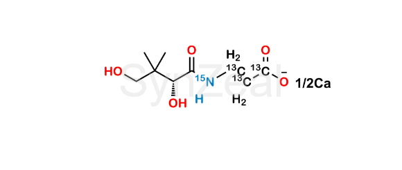 Picture of Pantothenic acid-13C3,15N Hemicalcium salt