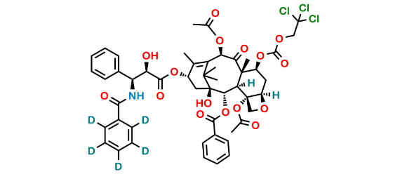 Picture of 7-{[(2,2,2,-Trichloroethyl)oxy]carbonyl} Paclitaxel-d5